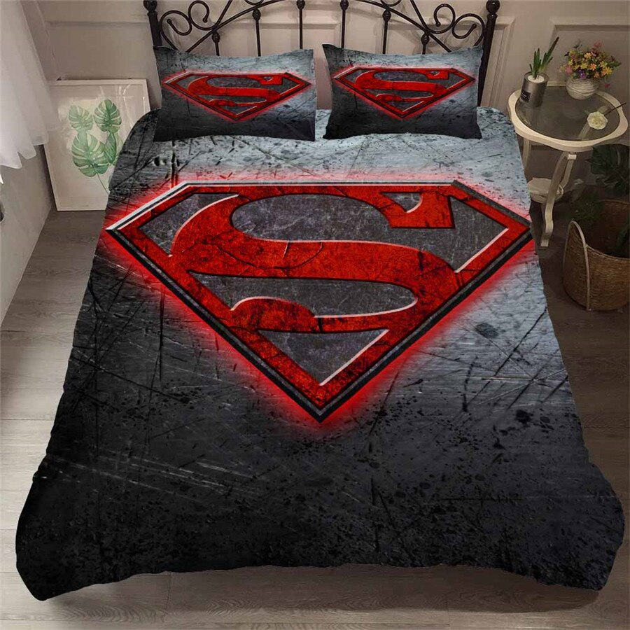 Helengili 3d Bedding Set Superman Batman Flash Super Hero Print Duvet Cover Set Bedcloth With Pillowcase Bed Set Home Textiles in size 900 X 900