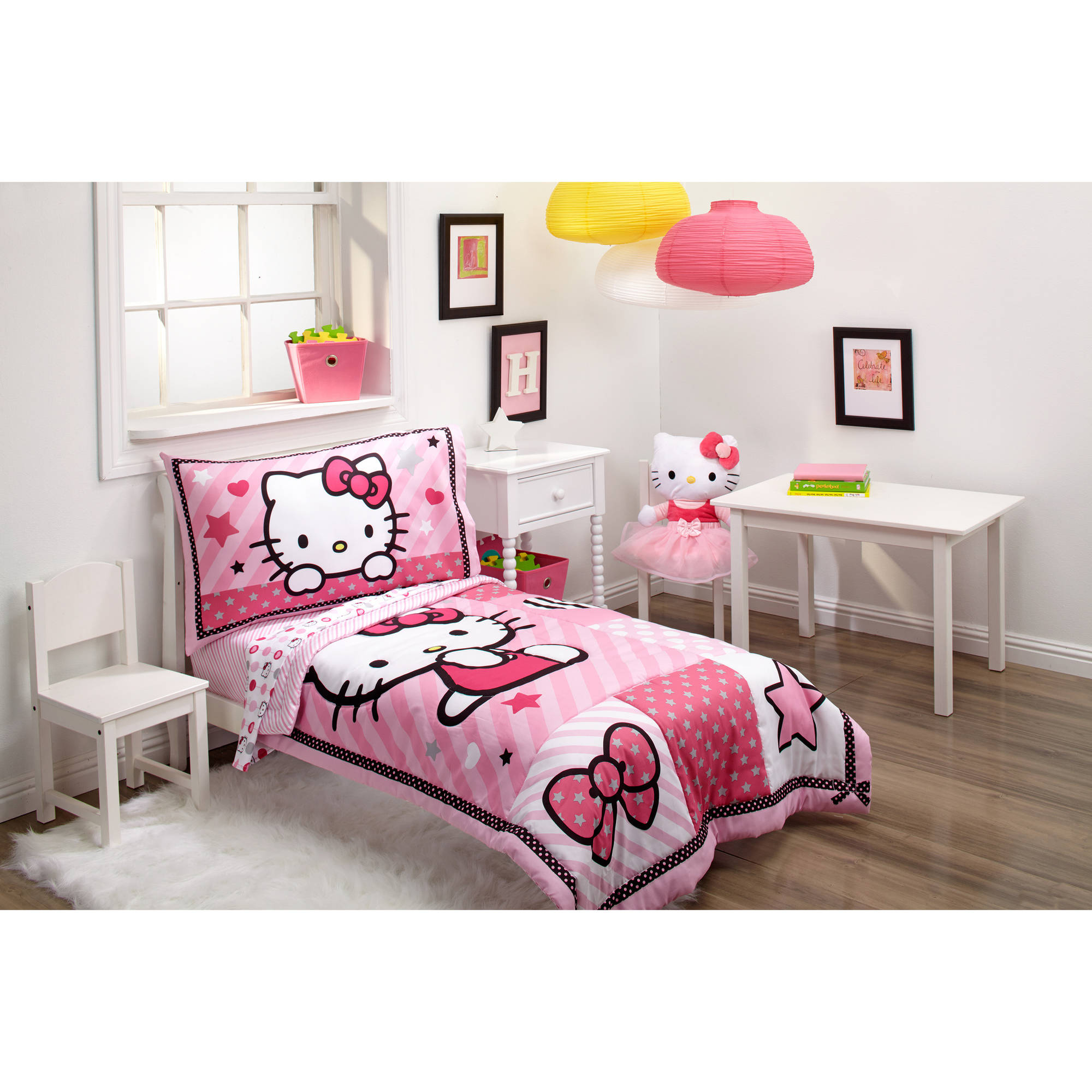Hello Kitty Sweetheart 3 Piece Toddler Bedding Set With Bonus Matching Pillow Case intended for dimensions 2000 X 2000