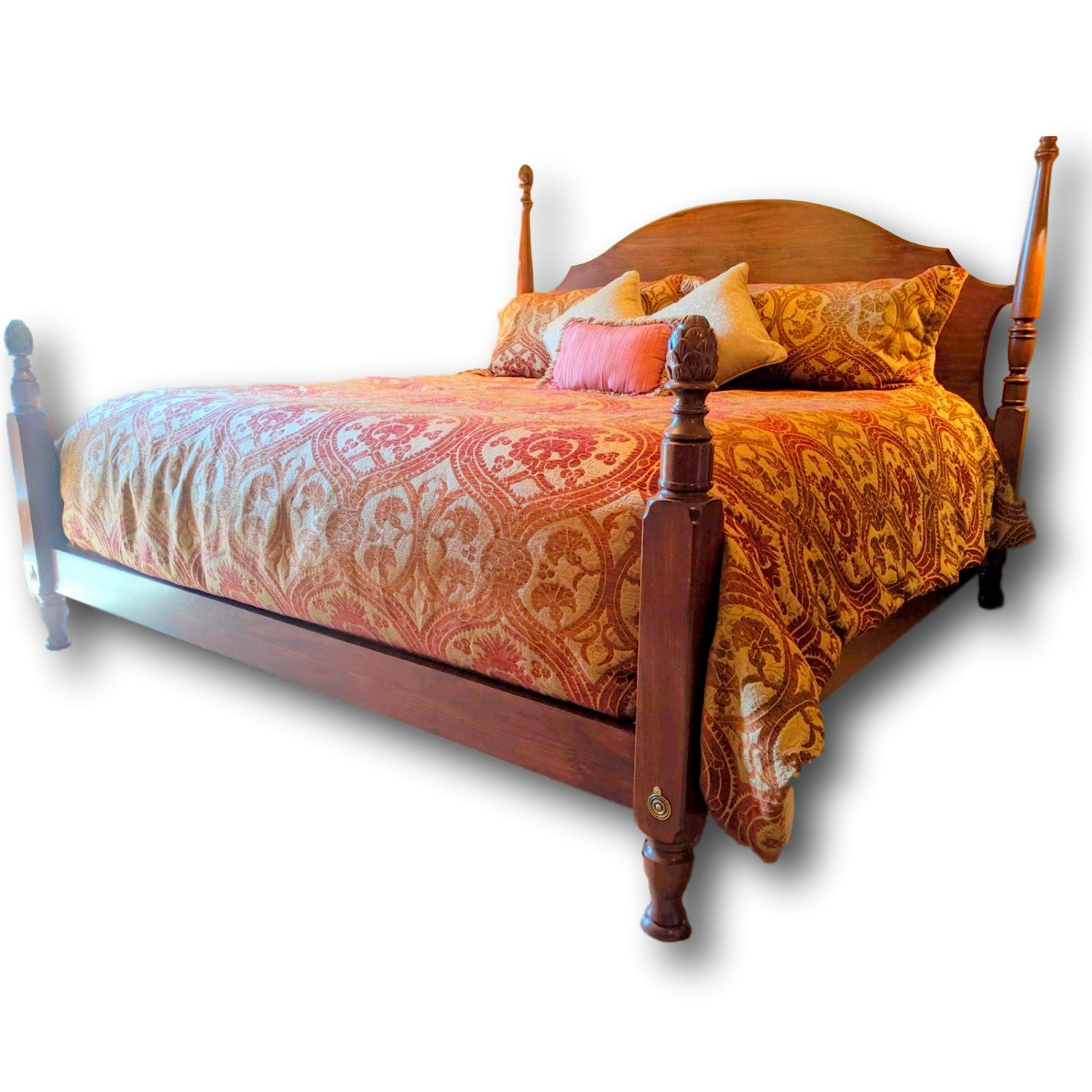 Henkel Harris King 4 Poster Bed Upscale Consignment for size 1500 X 1500