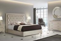 High End Modern Design Cream Bedroom Set intended for proportions 1700 X 1000