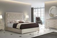 High End Modern Design Cream Bedroom Set pertaining to dimensions 1700 X 1000