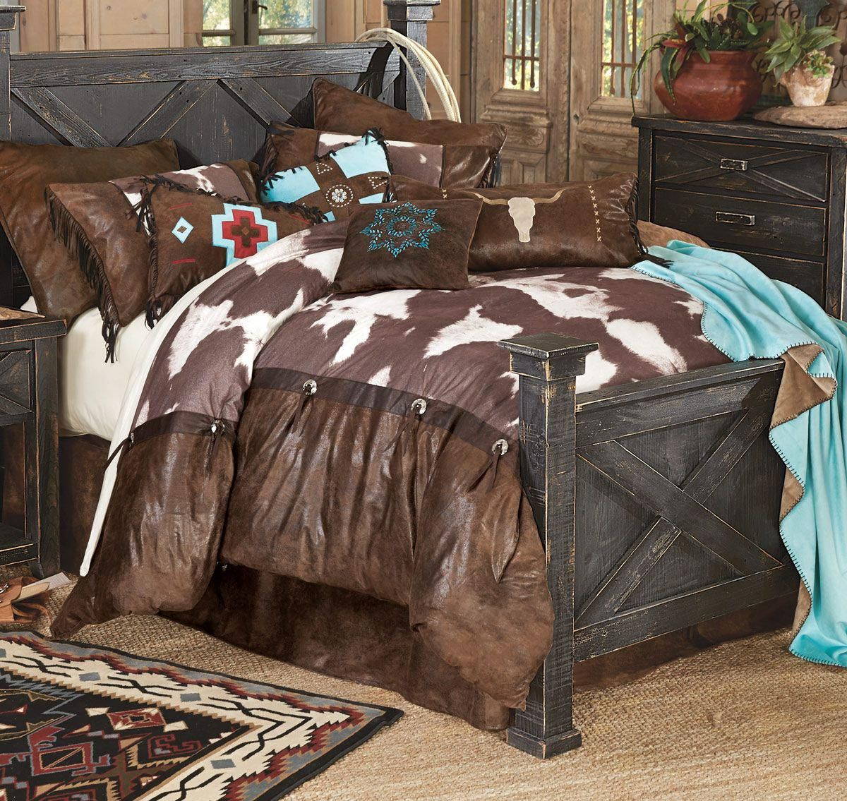 High Plains Cowhide Bed Set King Out Of Stock In 2019 pertaining to proportions 1200 X 1135