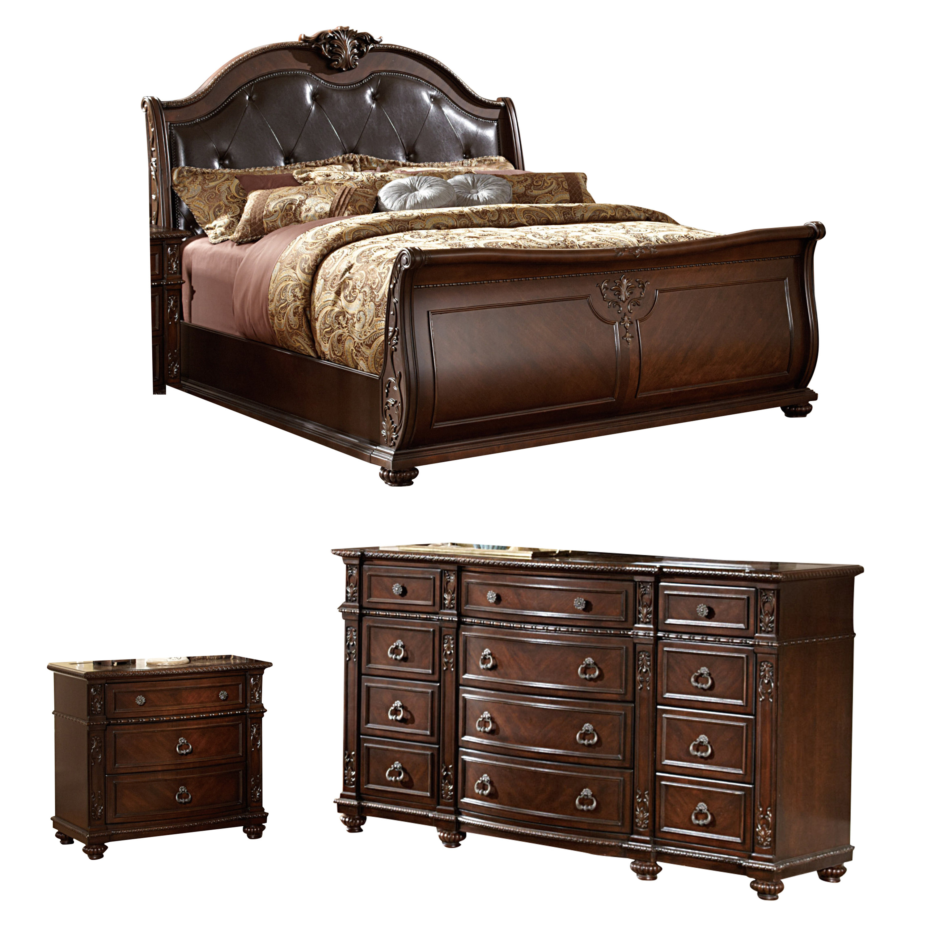 Hillcrest Manor Sleigh Configurable Bedroom Set with proportions 3000 X 3000