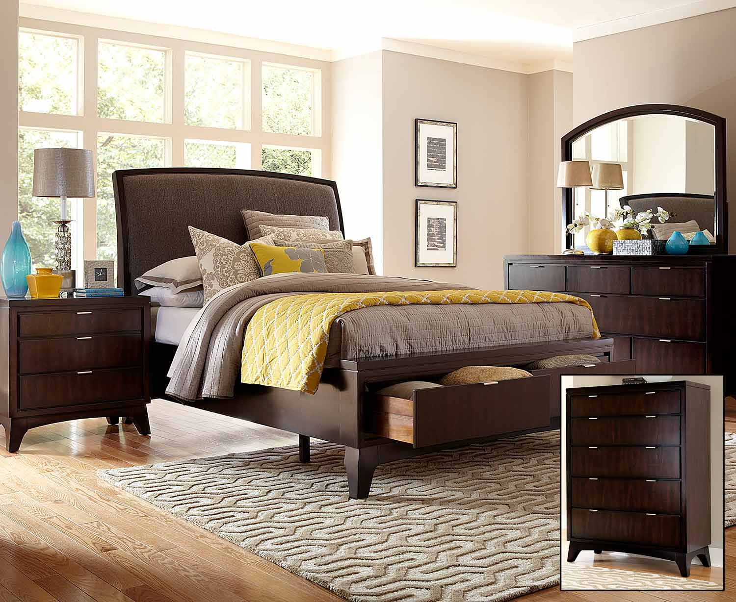 Hillsdale Denmark Sleigh Bedroom Set Dark Espresso 1813 Bed Set regarding measurements 1500 X 1228