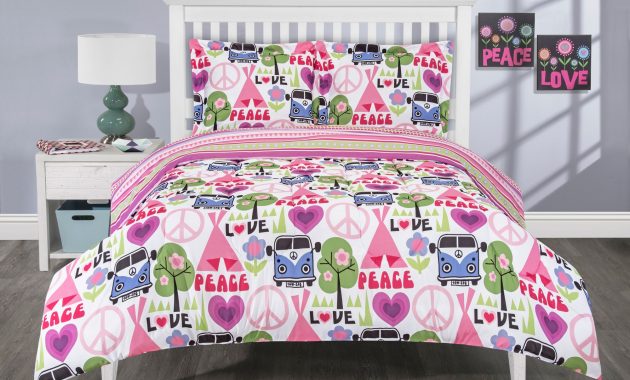 Hippie Peace Sign Fullqueen Bed Set Reversible Bedding Comforter Multi Color regarding sizing 2000 X 1639