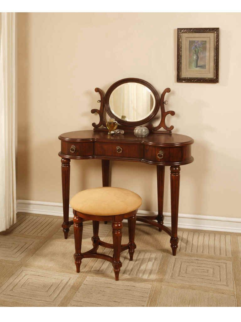 Home Bedroom Vanities Antique Mahogany Bedroom Vanity Set With Bench intended for sizing 768 X 1024