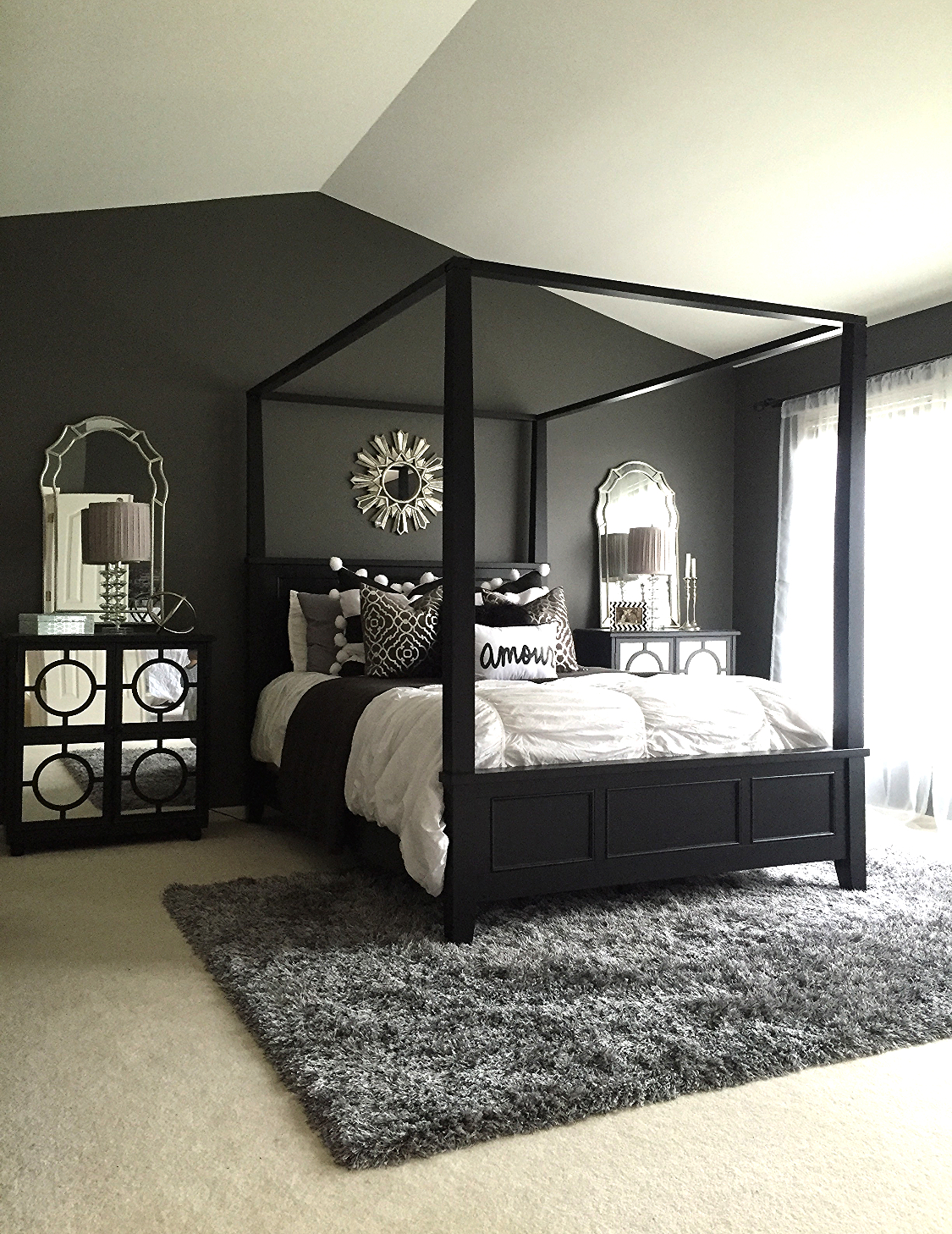 Home Goods Played A Huge Roll In This Master Bedroom Redo Cozy Rug with regard to proportions 1125 X 1458