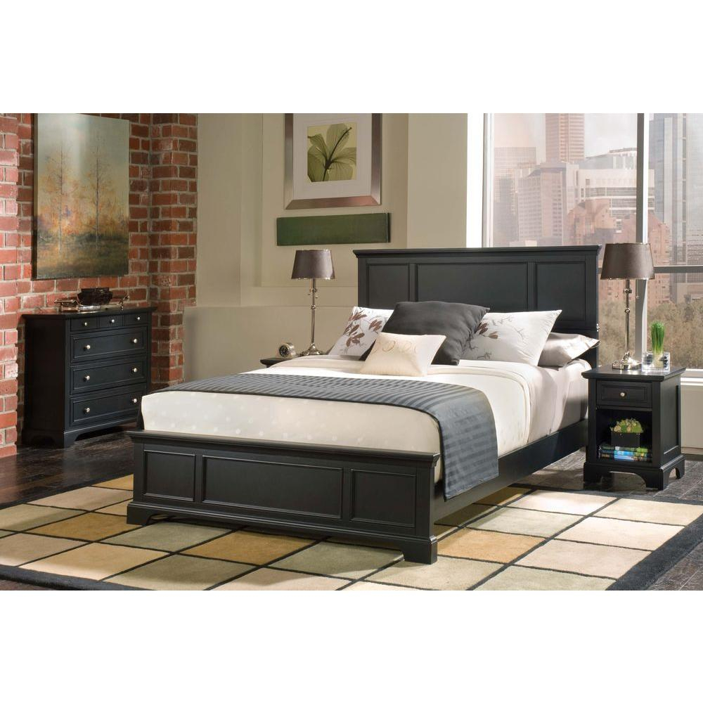 Home Styles Bedford 4 Piece Black Queen Bedroom Set 5531 5016 The pertaining to size 1000 X 1000