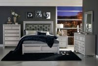 Homelegance Bevelle Button Tufted Upholstered Bedroom Set Silver within measurements 1500 X 1159