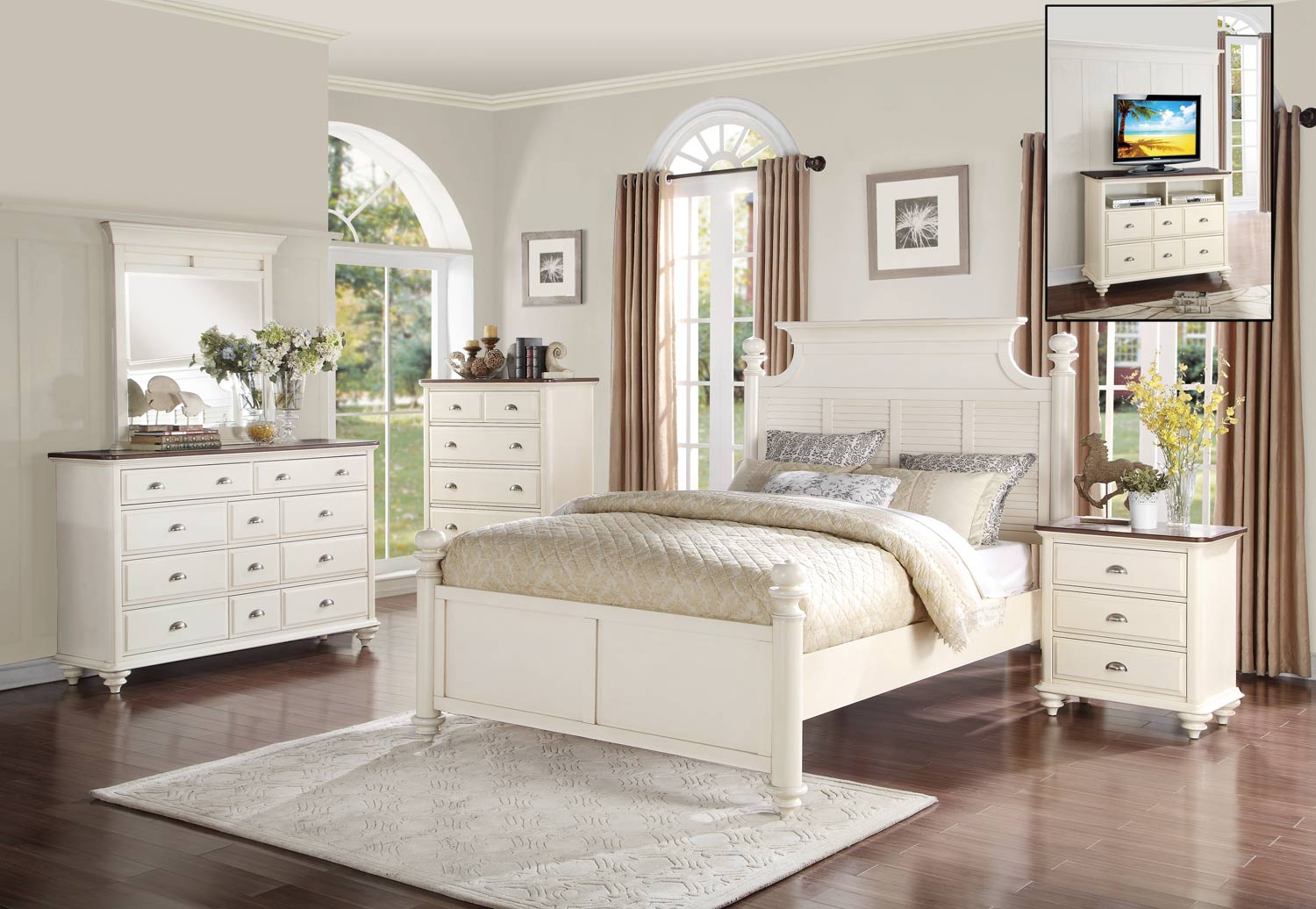 Homelegance Floresville Bedroom Set Antique White with regard to size 1500 X 1036