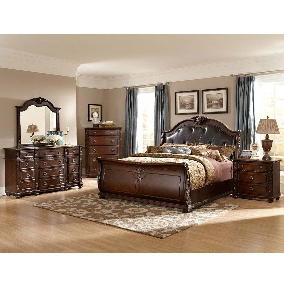 Homelegance Hillcrest Manor Bedroom Set In Rich Cherry regarding sizing 1100 X 1100