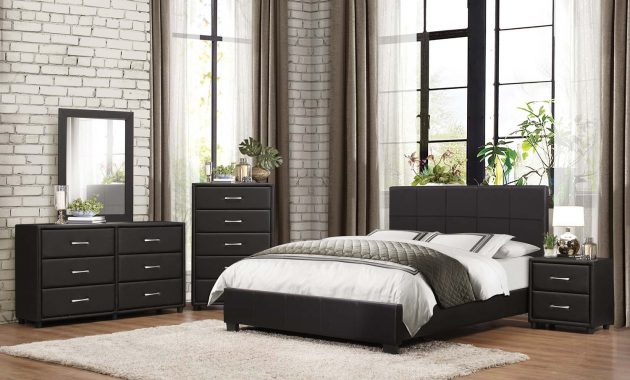 Homelegance Lorenzi 5pc Black Queen Platform Bedroom Group within size 1500 X 1039