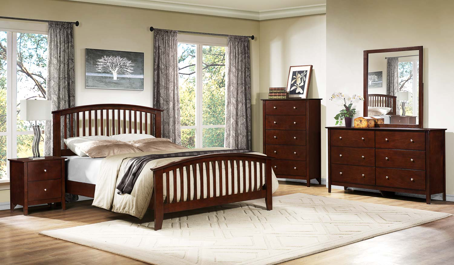 Homelegance Nancy Bedroom Set Merlot for proportions 1500 X 876