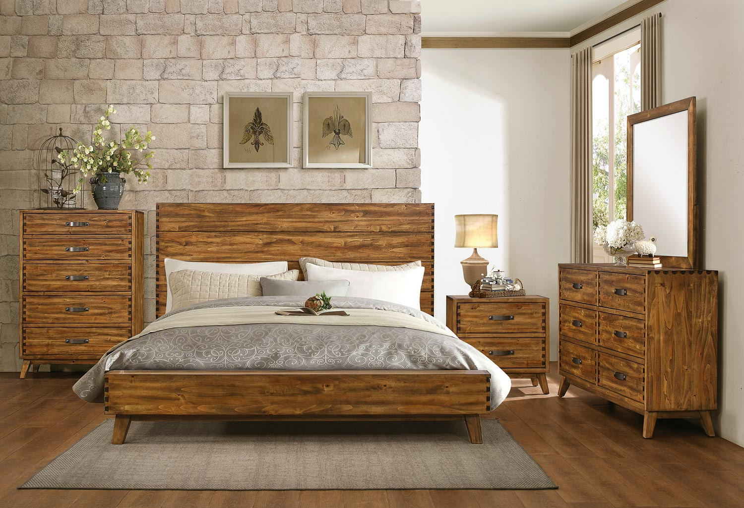 Homelegance Sorrel Panel Platform Bedroom Set Rustic intended for sizing 1500 X 1025