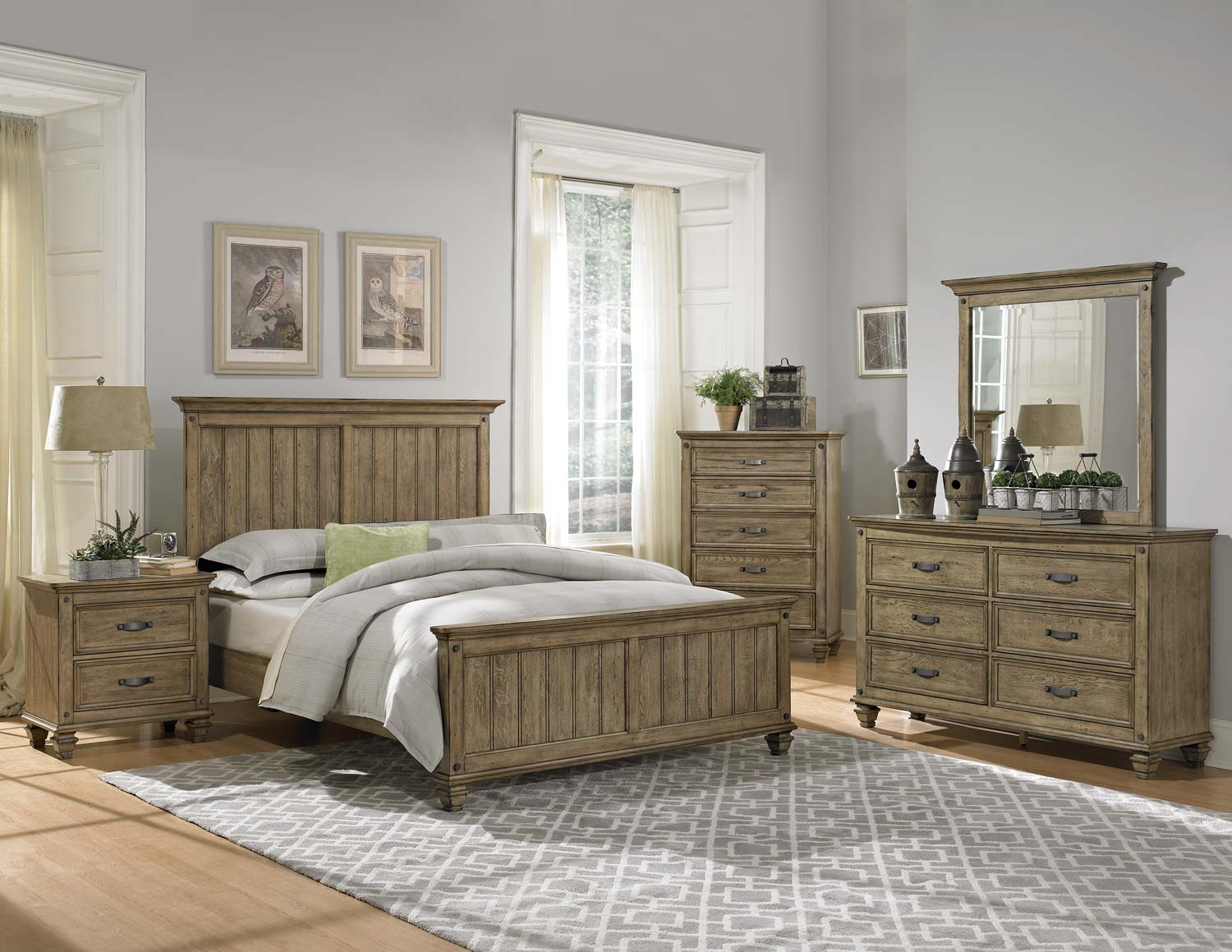 Homelegance Sylvania Bedroom Set Driftwood Oak 2298 Bed Set regarding size 1500 X 1159