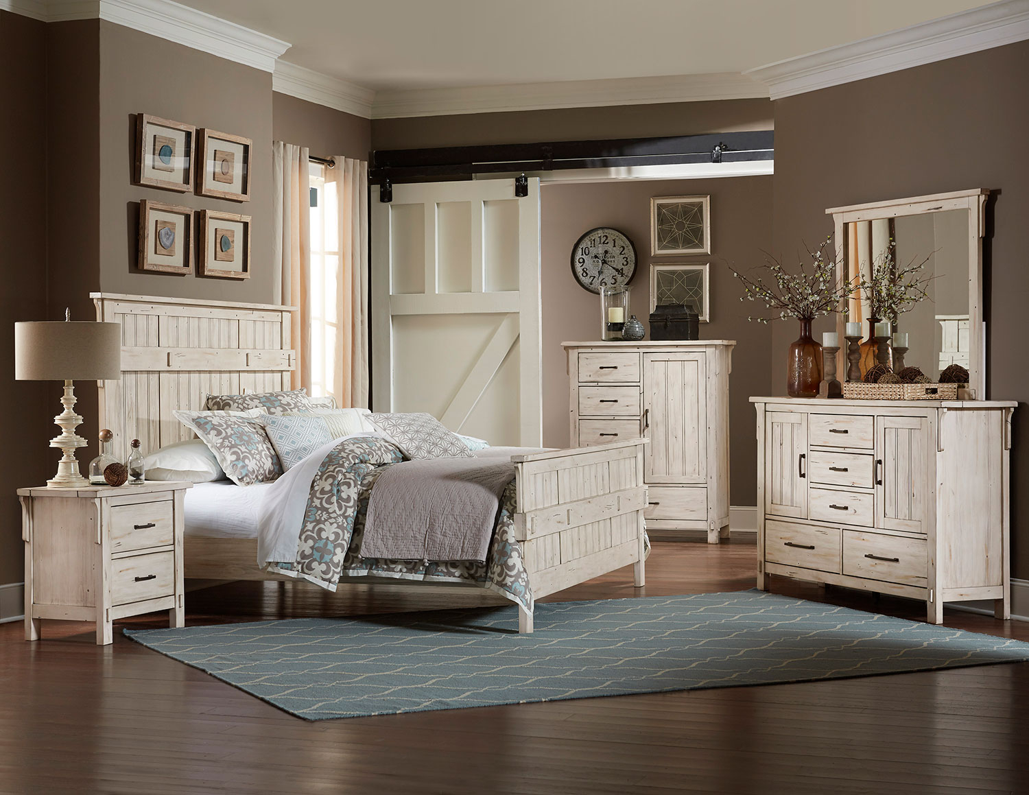 Homelegance Terrace 5pc Antique White King Bedroom Group pertaining to proportions 1500 X 1159