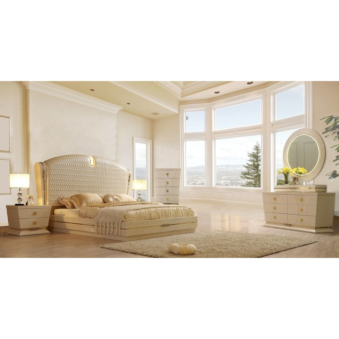 Homey Design Hd 914 4pc Eastern King Bedroom Set regarding dimensions 1100 X 1100
