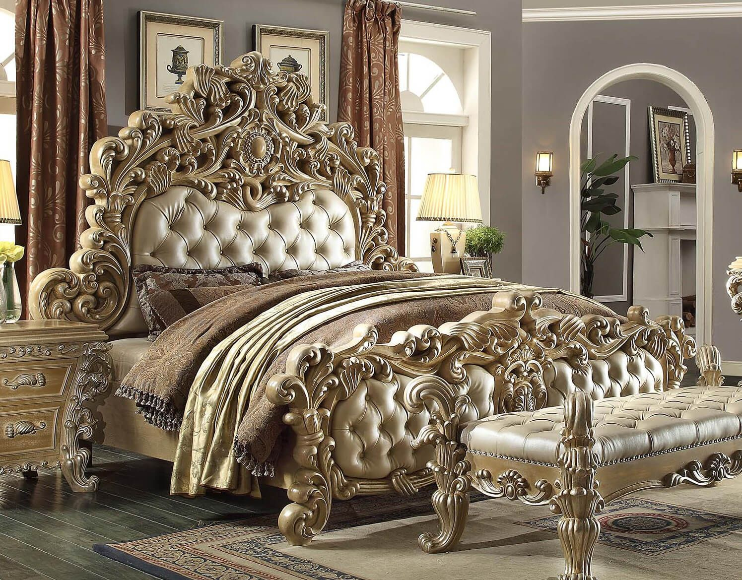 Homey Design Royal Kingdom Hd 7012 Bed In 2019 Beautiful Bedrooms with regard to dimensions 1495 X 1169