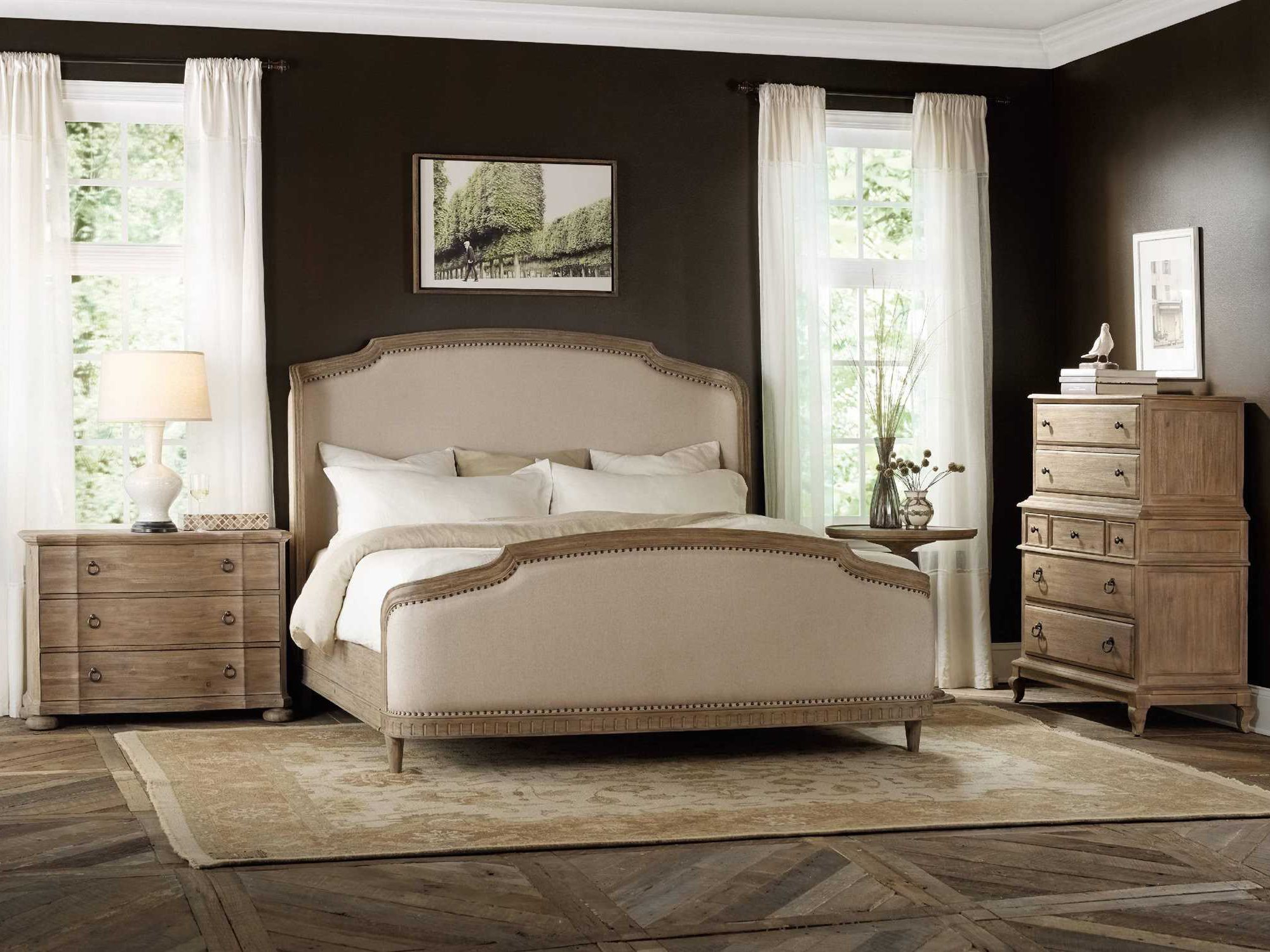 Hooker Furniture Corsica Upholstered Panel Bed Bedroom Set within dimensions 2000 X 1500