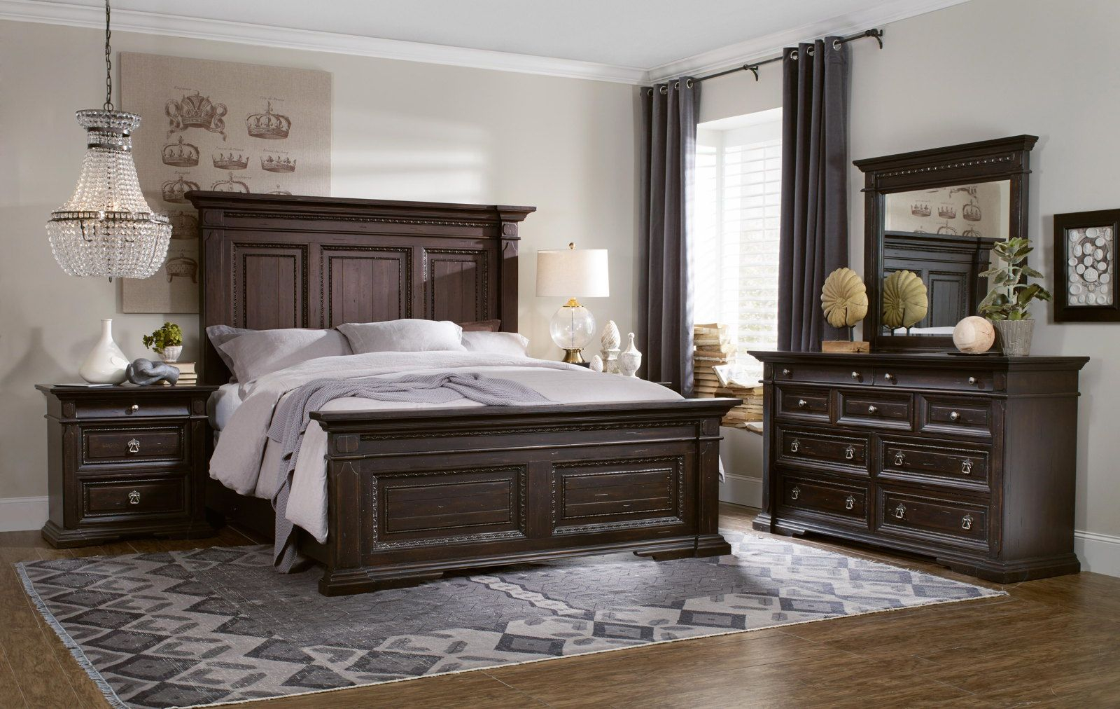 Hooker Furniture Treviso Panel Bedroom Set In Rich Macchiato In 2019 in proportions 1600 X 1012