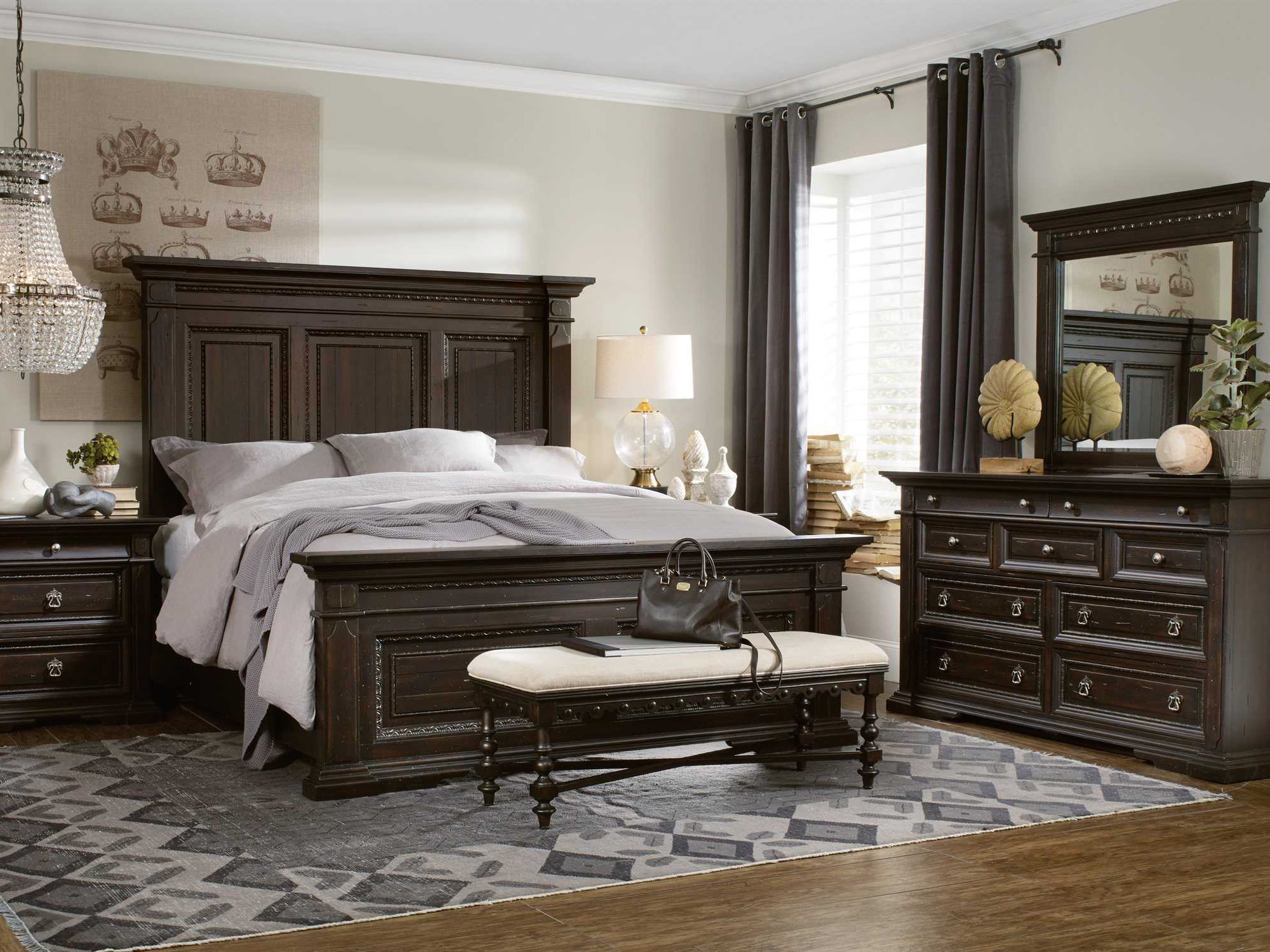 Hooker Furniture Treviso Wood Panel Bed Bedroom Set intended for measurements 2000 X 1500