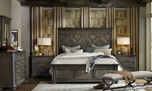 Hooker Furniture Vintage West Wood Panel Bed Bedroom Set inside measurements 2000 X 1500