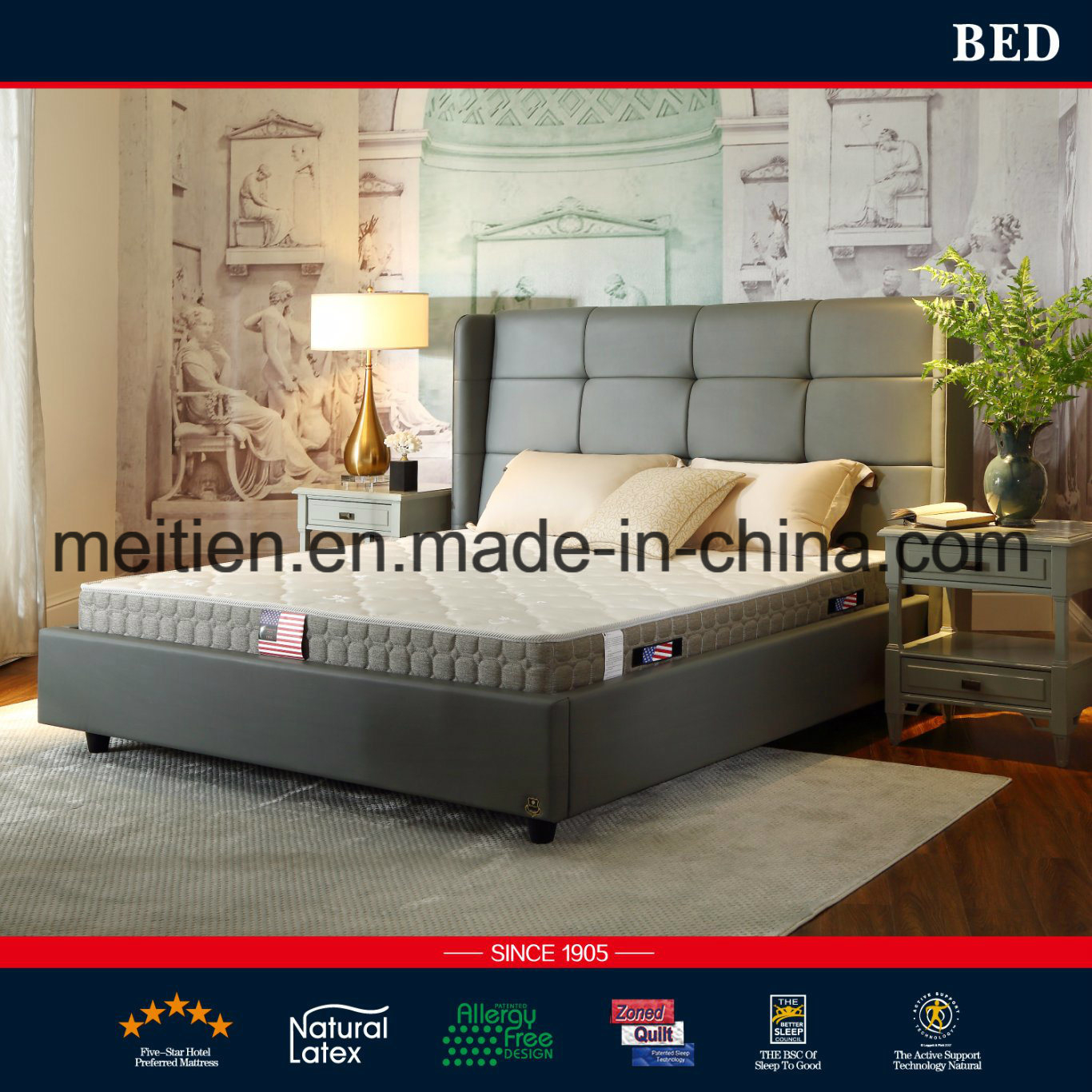 Hot Item Latest Design Home Furniture Bedroom Set Genuine Solid Wood Leather Beds pertaining to dimensions 1366 X 1366