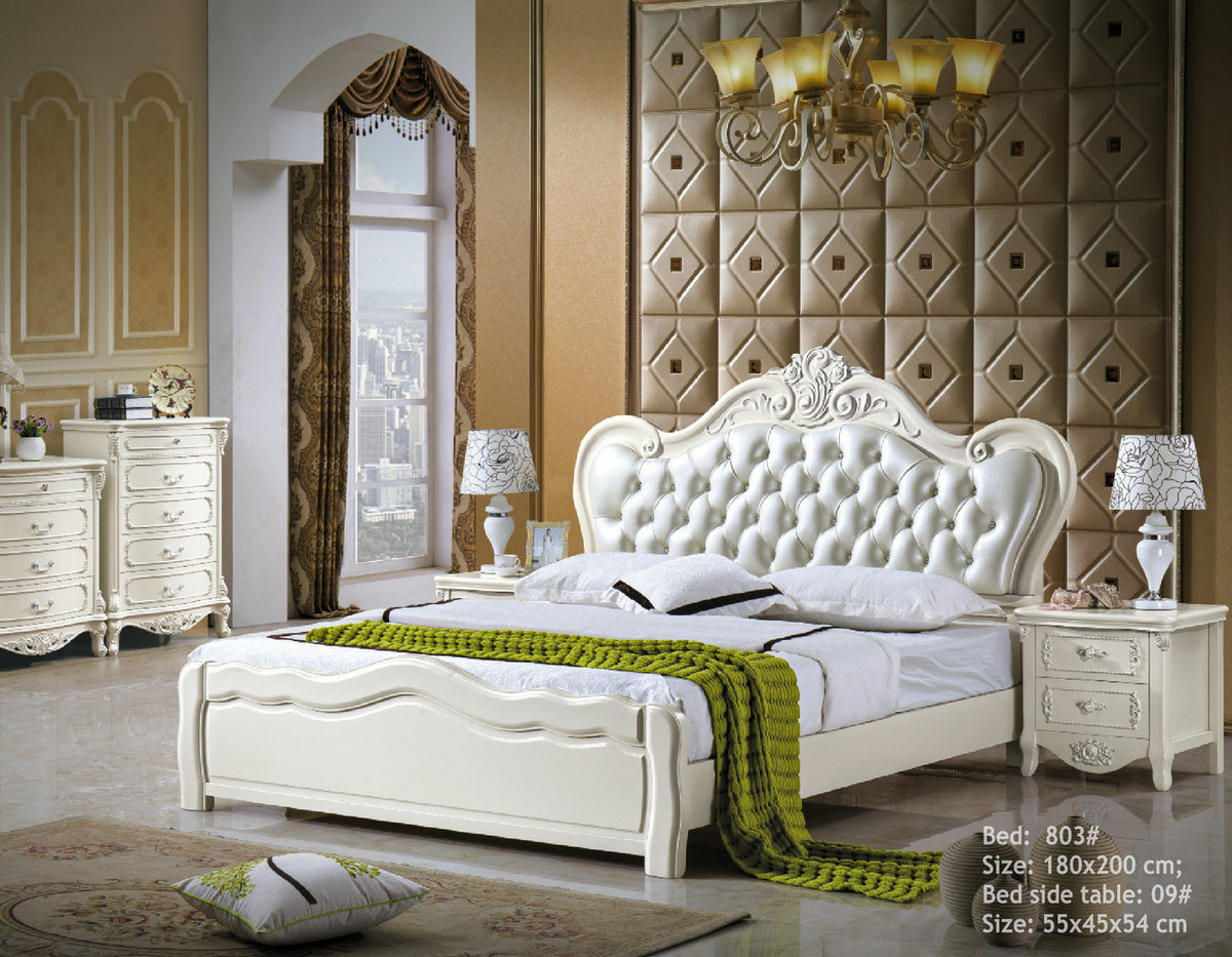 Hot Item Royal Bedroom Furniture Sets Wooden Leather Bed 803 inside proportions 1200 X 933