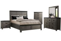 Hudson 5 Piece Gray King Size Bedroom Set in size 1000 X 1000