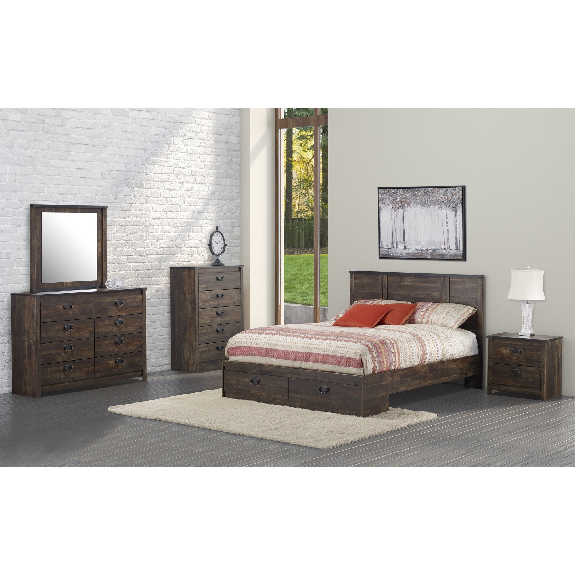 Hunter 6pc Queen Storage Bedroom Set for sizing 2000 X 2000
