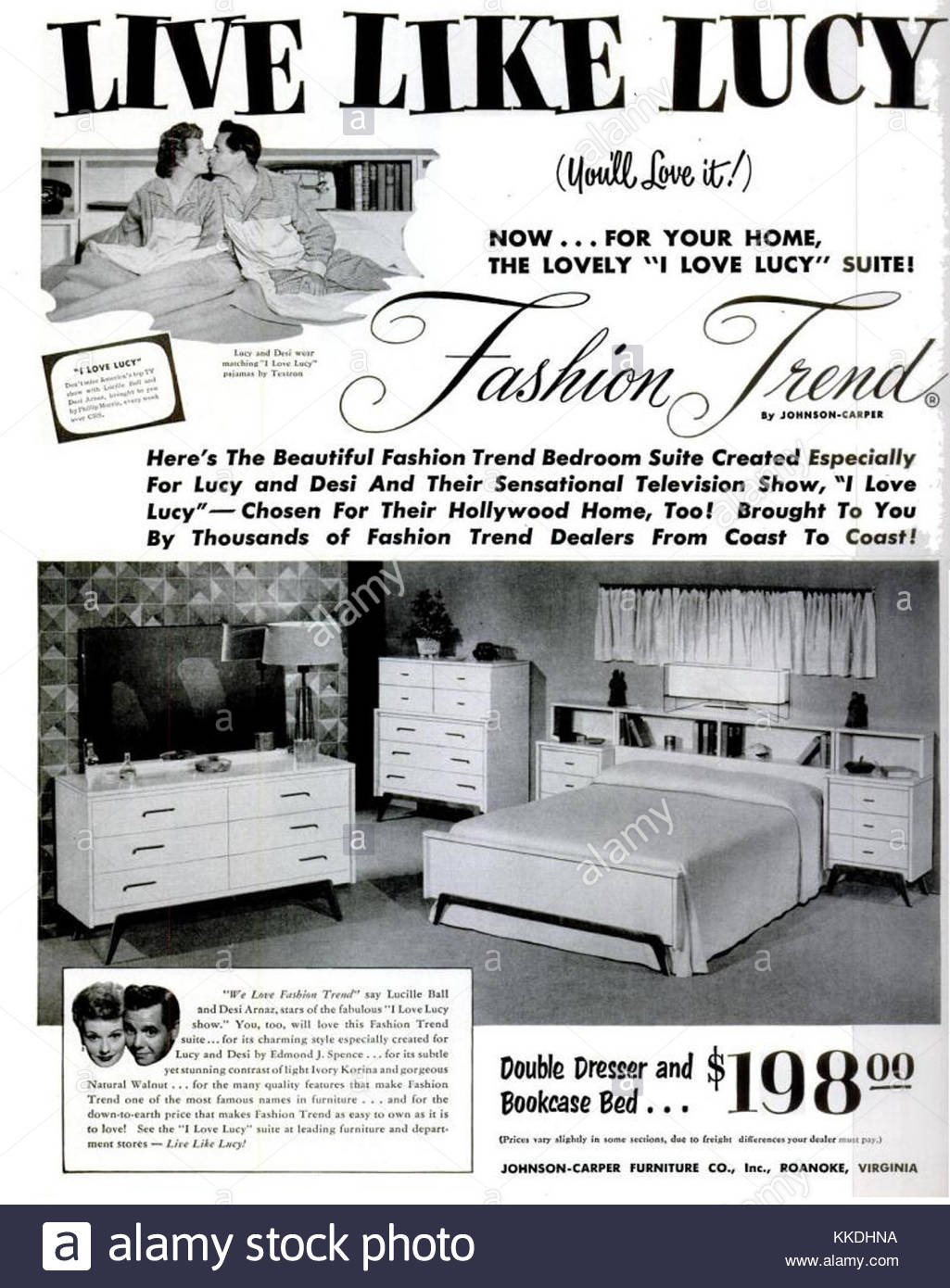 I Love Lucy Bedroom Set 1953 Stock Photo 166871078 Alamy with regard to sizing 1025 X 1390