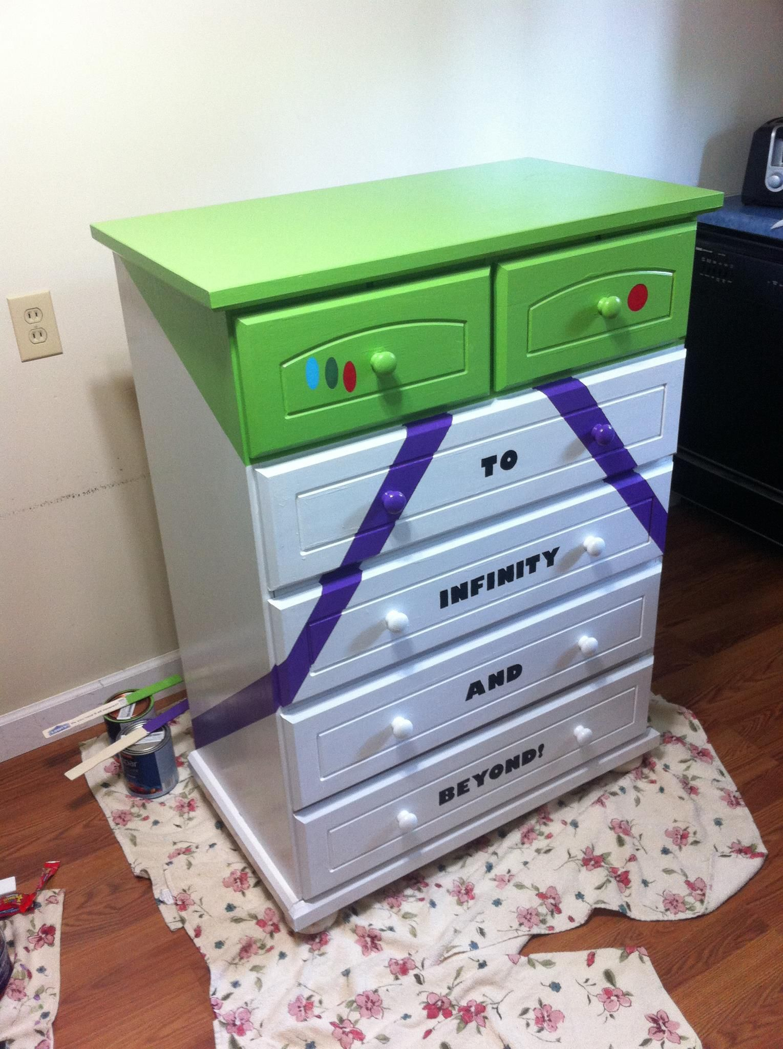 I Painted A Buzz Lightyear Dresser For Masons Toy Story Room inside sizing 1529 X 2048