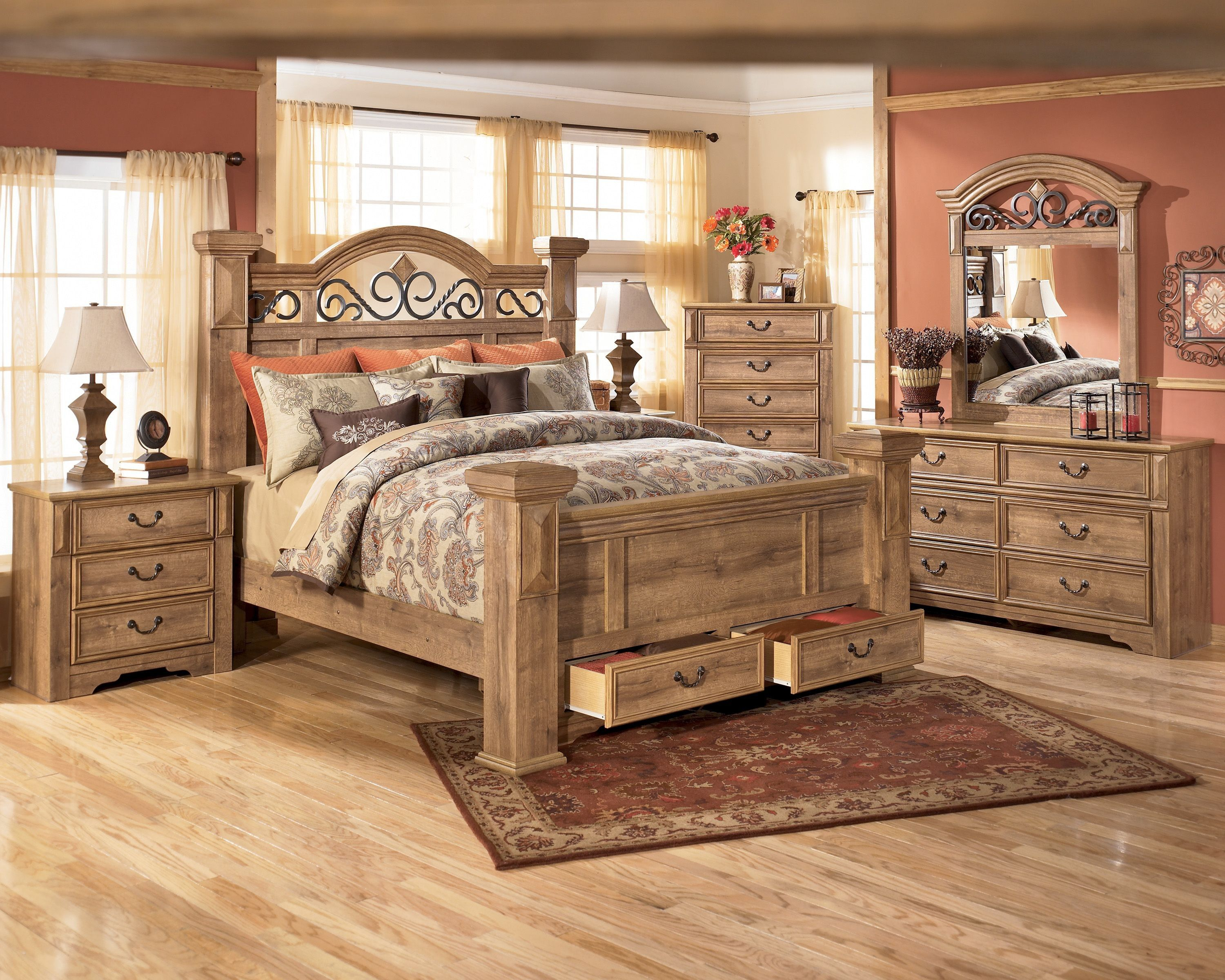 Inspirational Rustic Bedroom Sets King Rustic Bedroom Furniture pertaining to proportions 3000 X 2400