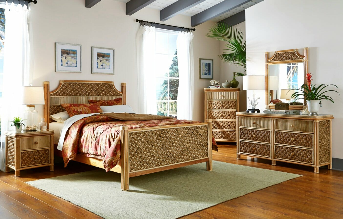 Island Tropical Wicker Bedroom Set Kozy Kingdom pertaining to dimensions 1404 X 898