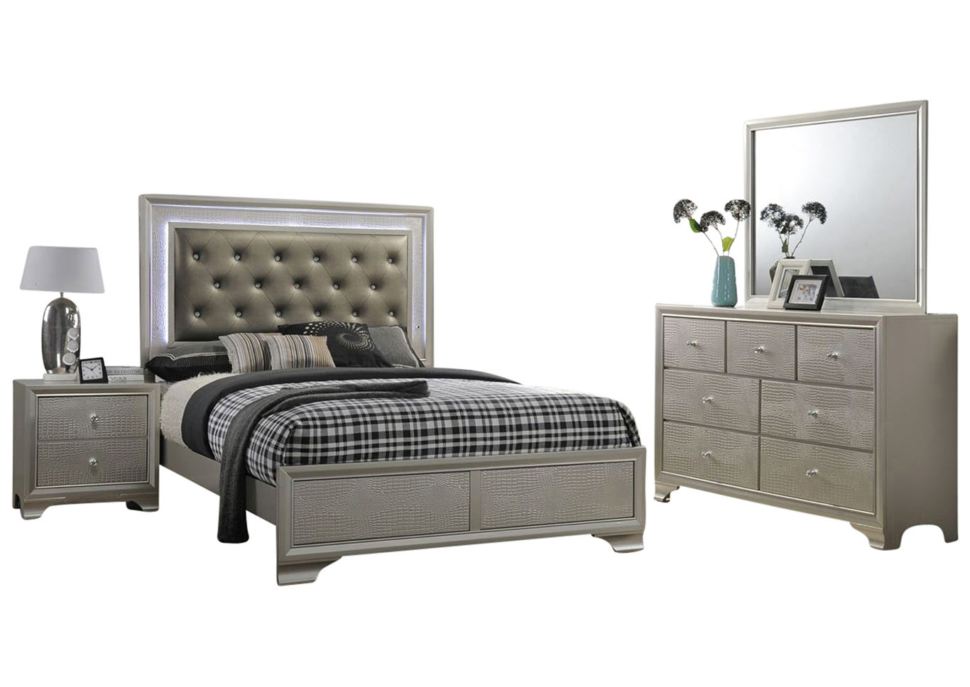 Ivan Smith Lyssa King Led Bedroom Set intended for sizing 1366 X 968