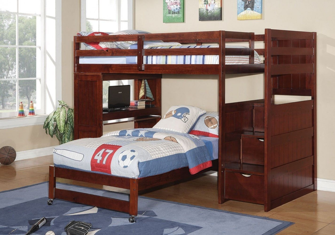 Jacob Bunk Bed With Desk Mompreneur Mini Mall Viral Board Loft regarding dimensions 1425 X 1000