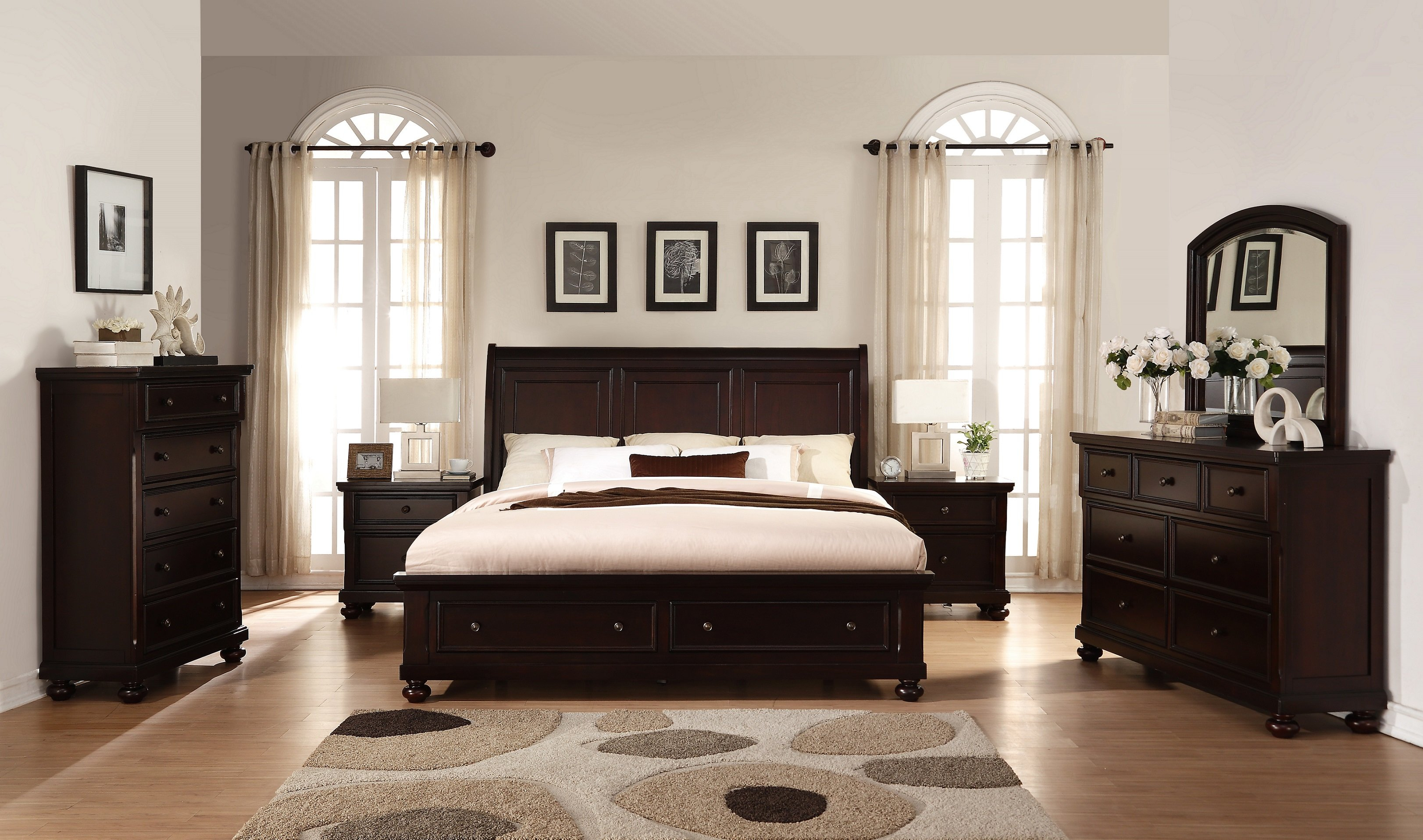 Jaimes Queen Platform 6 Piece Bedroom Set in proportions 3245 X 1917