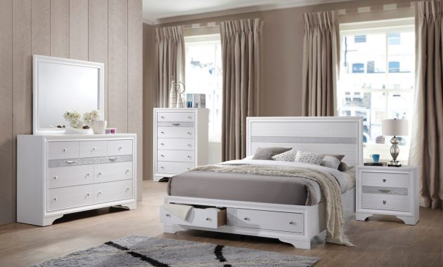 Jewel White Platform Storage Bedroom Set Queen Naders Furniture regarding sizing 2500 X 1886