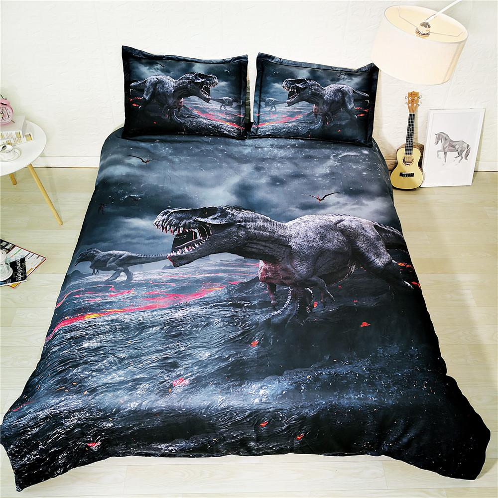 Jf 561 Jurassic Bed Linens 4pcs Kids Boys Teens Dinosaur Bedding Set Single Double Full Queen Super King Duvet Cover Dino T Rex with dimensions 1000 X 1000