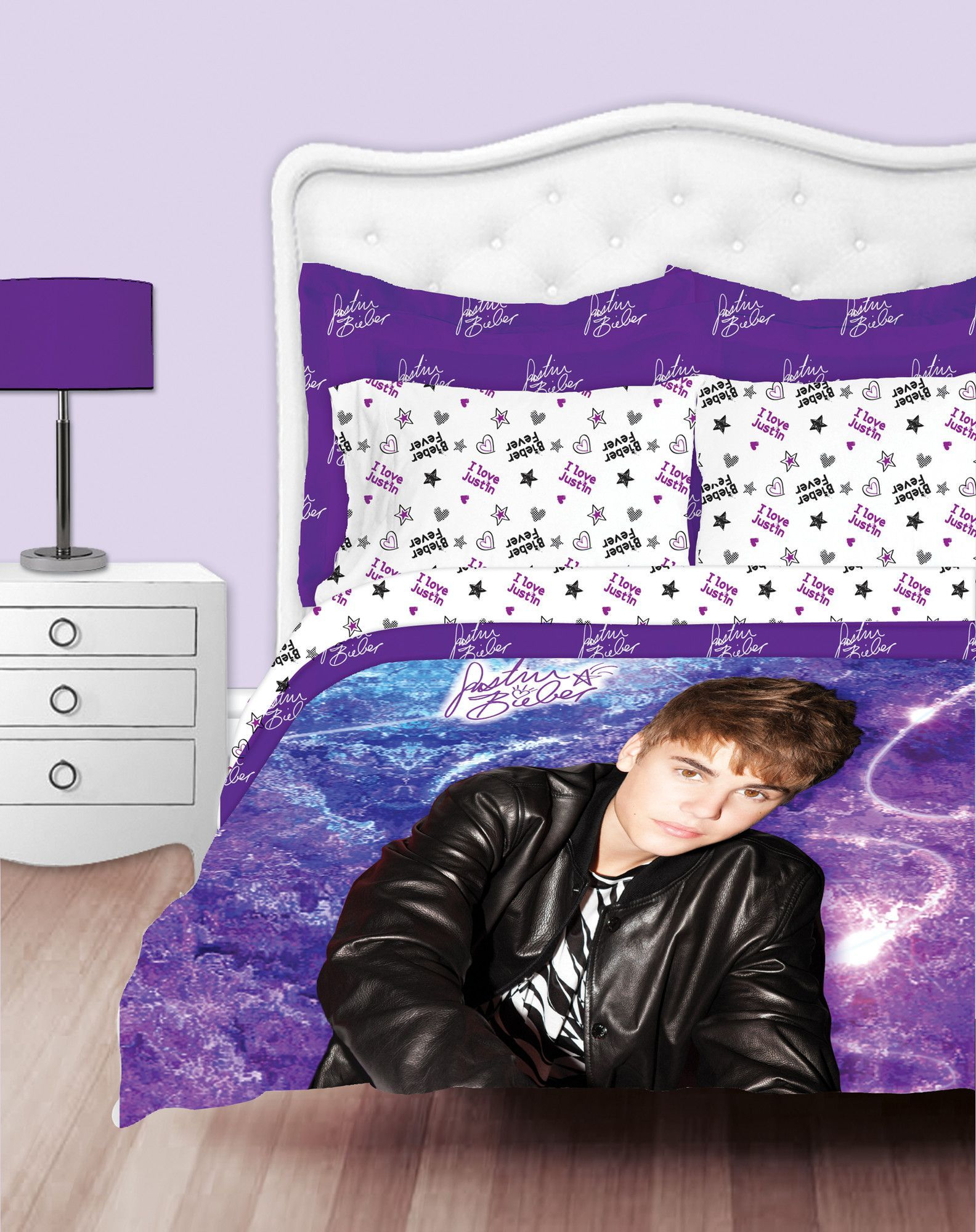 Justin Bieber Starburst Print 3 Piece Comforter Set Bieber Merch intended for dimensions 1584 X 2000