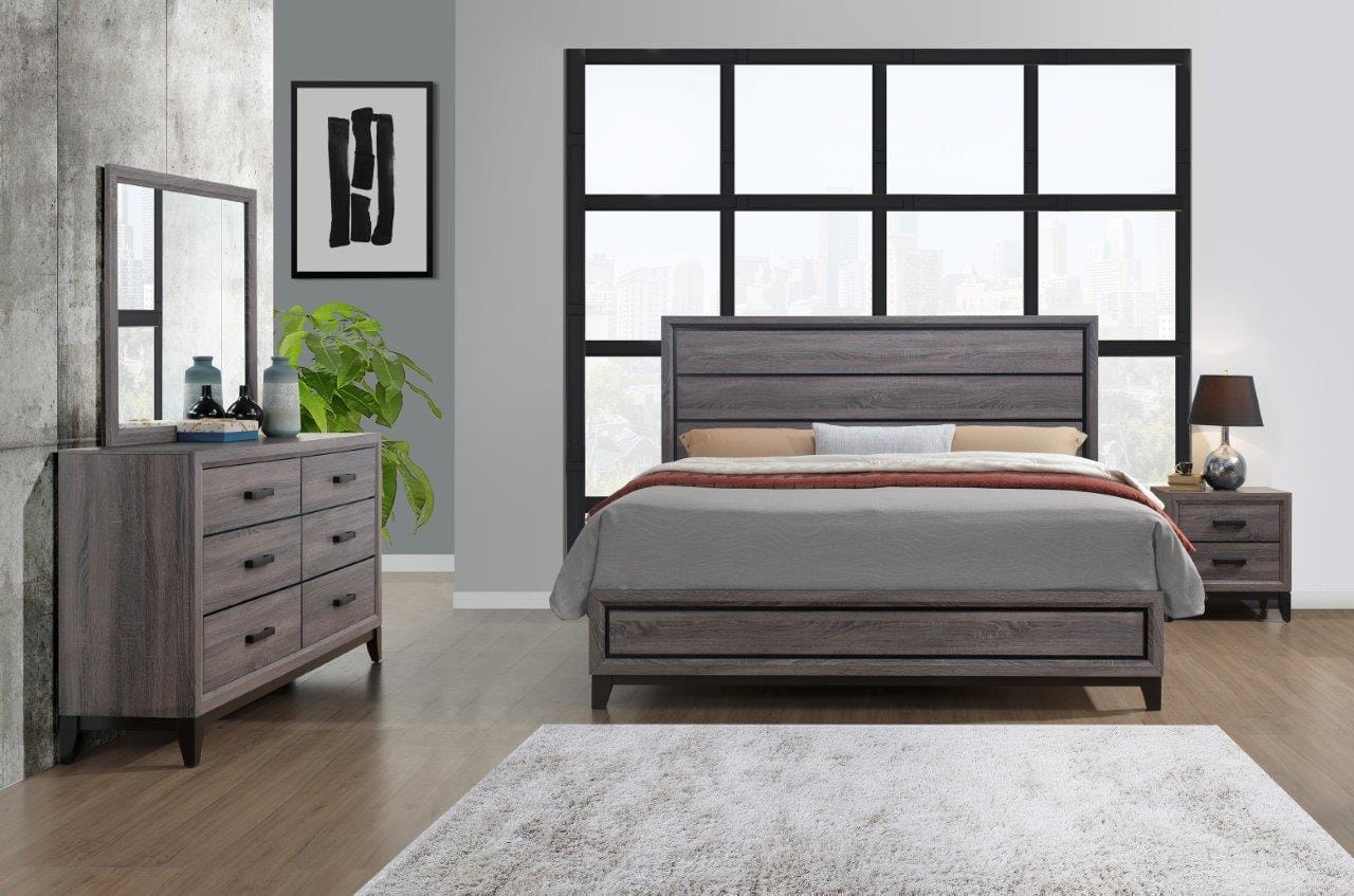 Kate Foil Gray Bedroom Set Global Furniture with dimensions 1280 X 847