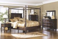 Key Town Dark Brown Wood 5pc Bedroom Set Wking Canopy Bed The within measurements 3198 X 2400