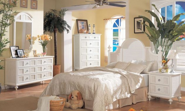 Key West Cottage White 4 Piece Bedroom Set Model B34970 Seawinds Trading for size 1028 X 800