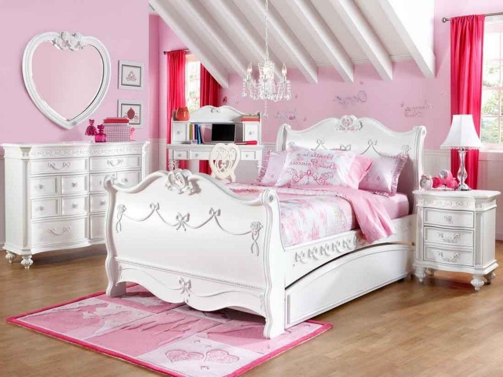 Kids Bed Furniture Platform Bedroom Sets Little Girl Comforter Sets for proportions 1024 X 768