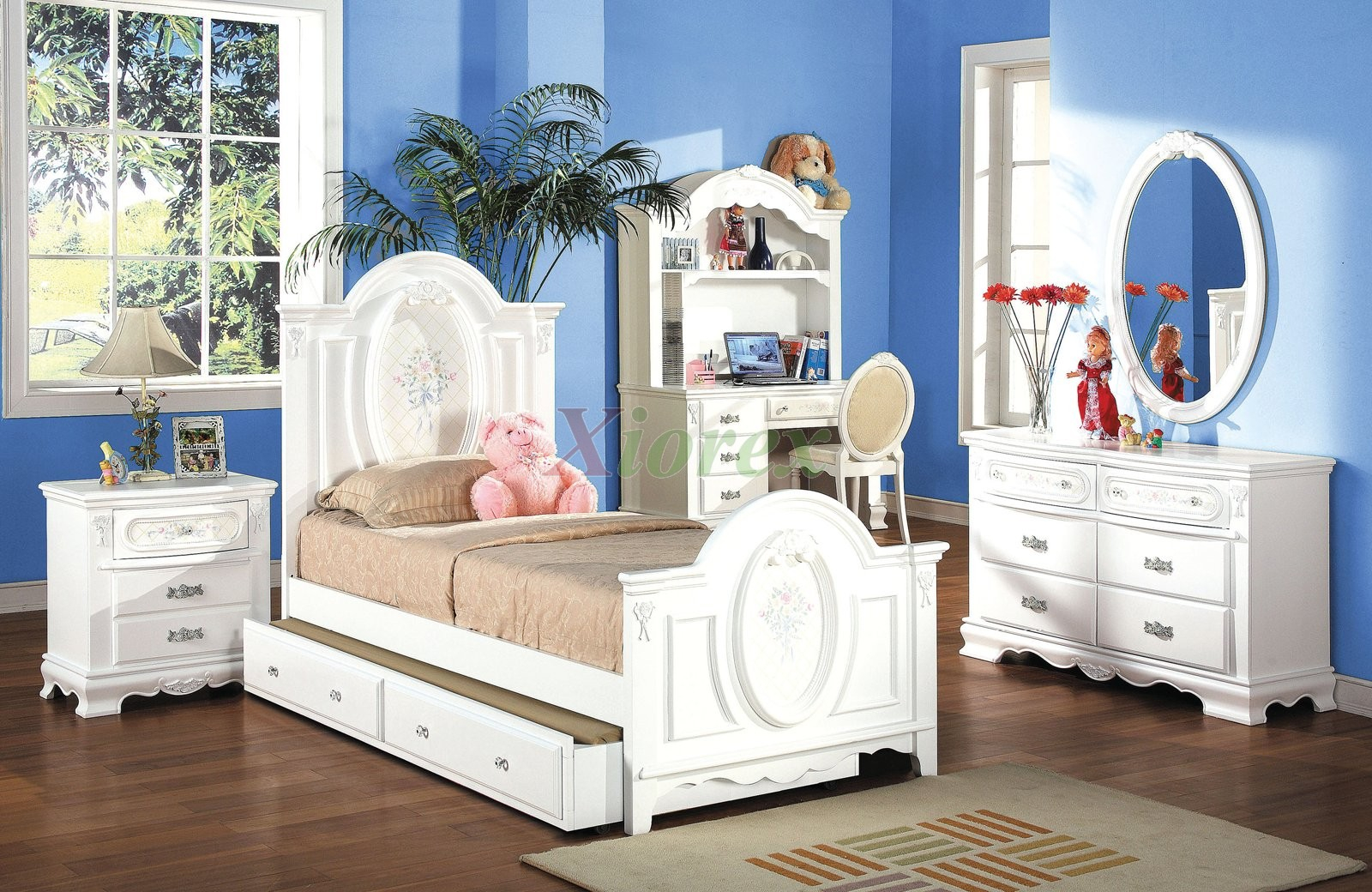 Kids Bedroom Furniture Set With Trundle Bed And Hutch 174 Xiorex throughout size 1600 X 1040