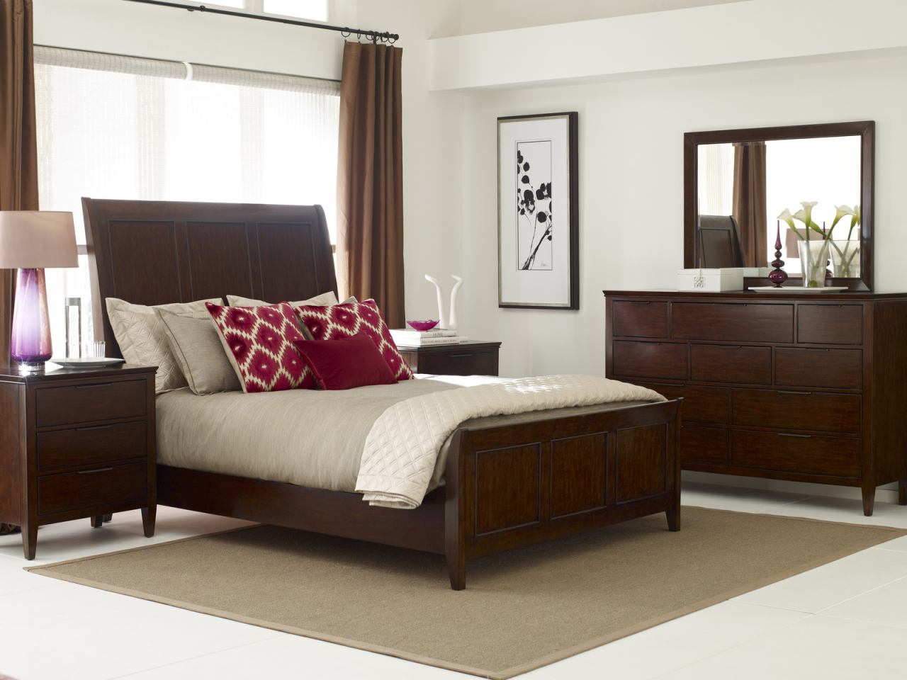 Kincaid Elise Solid Wood Caris Sleigh Bedroom Set In Amaretto throughout size 1280 X 960