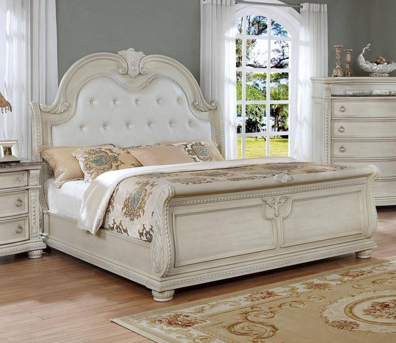 King Bedroom Sets Stanley Crown Mark B1630 Stanley Antique White in dimensions 1280 X 1108