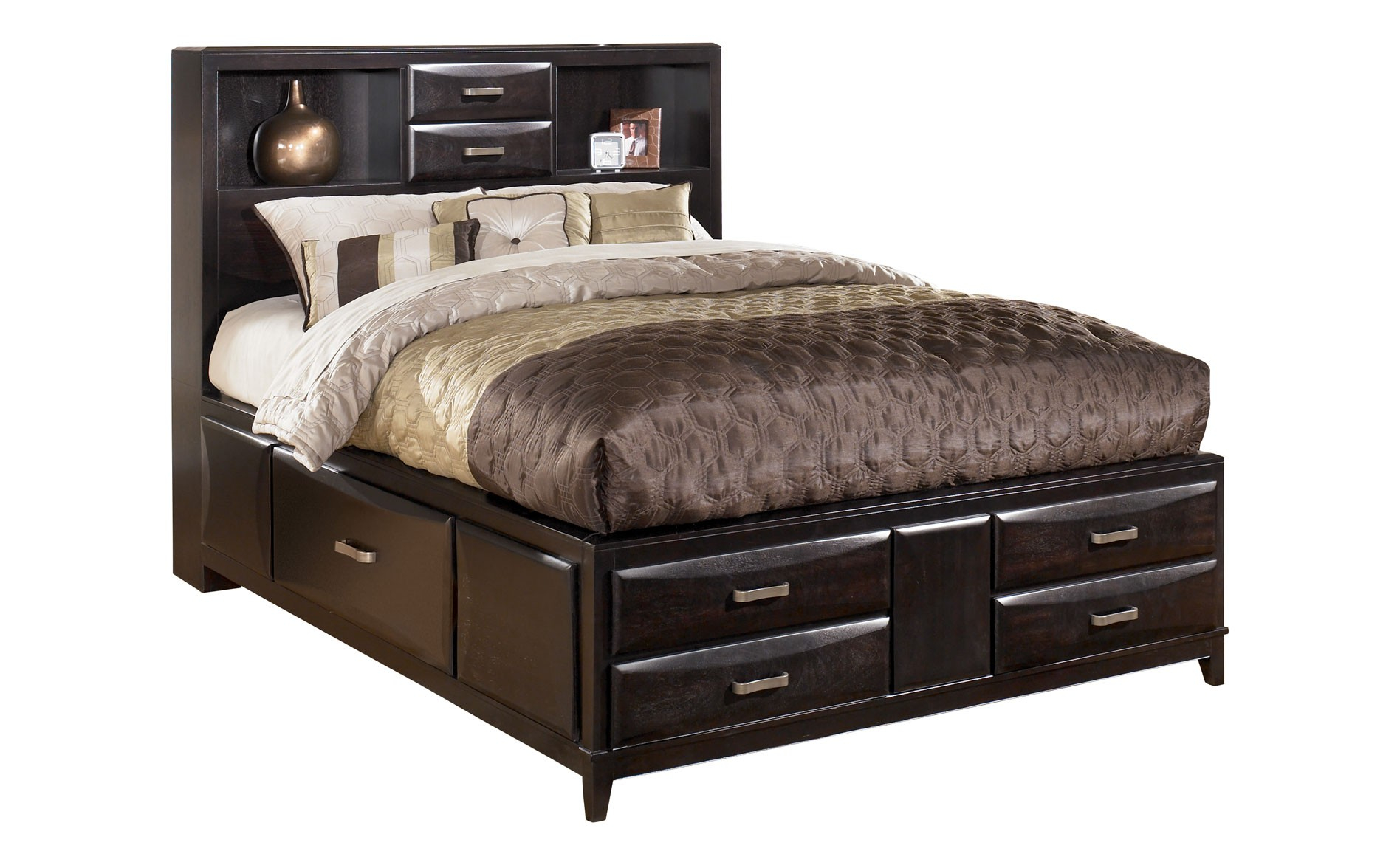 Kira Cal King Storage Panel Bed with dimensions 1896 X 1172