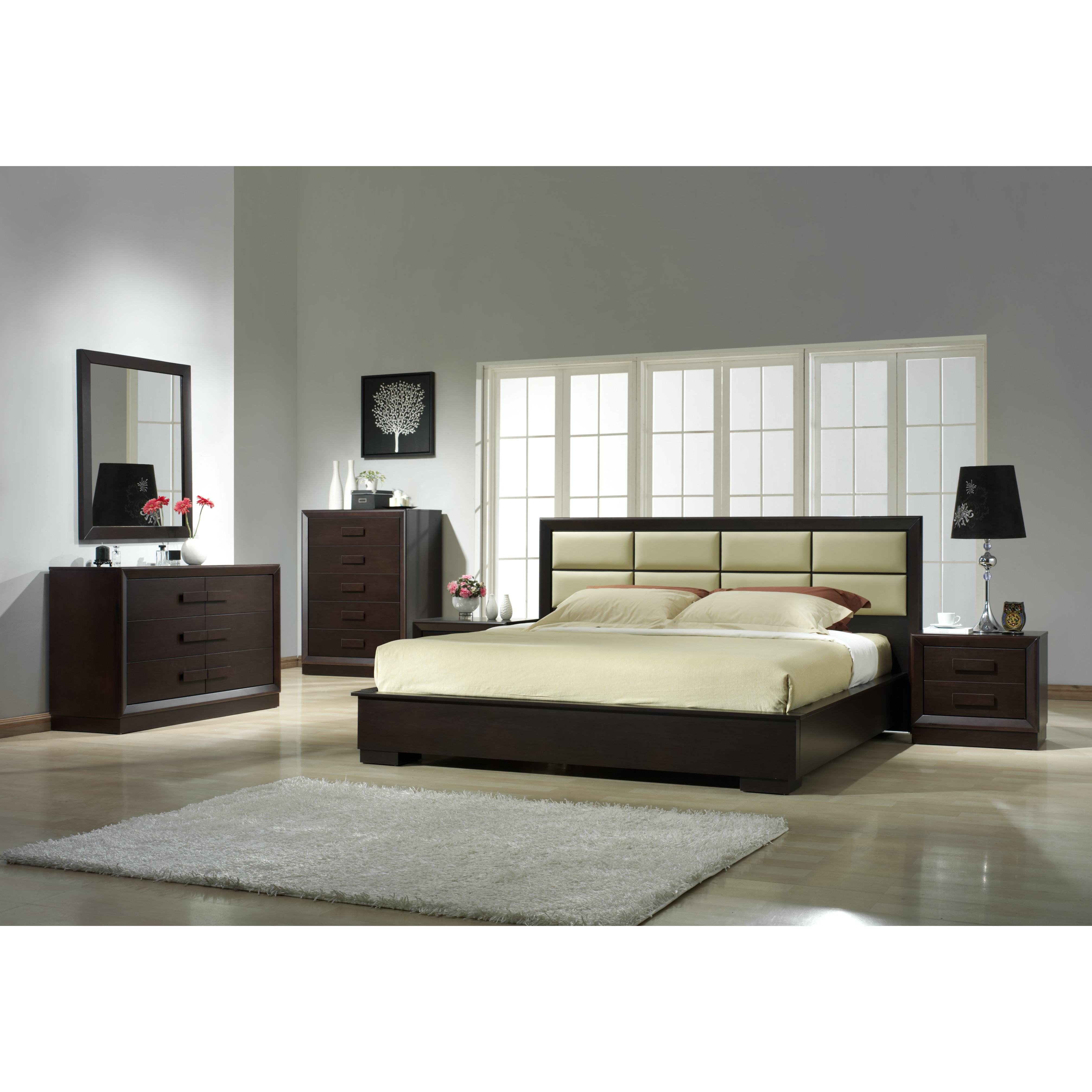 Knotch Bedroom Set Pavo Platform Bedroom Set Rossetto Furniture with regard to measurements 4024 X 4024