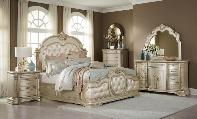 Lacks Monteria 4 Pc Queen Bedroom Set Glamorous Living White throughout size 1710 X 1202